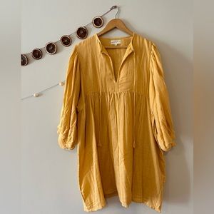 Daughters of India 100% yellow cotton dress.